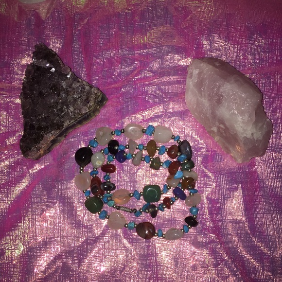 Sold! Multi-colored Gemstone ๐ Necklace - Picture 4 of 6